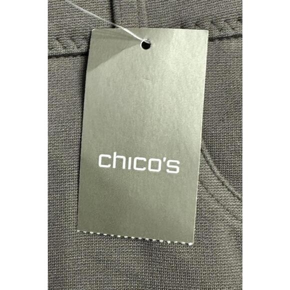 NWT So Slimming Chicos Slim Leg Peyton Womens Stretch Gray Pants Trousers 3R - Picture 6 of 10